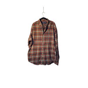 Ralph Lauren men’s classic fit multicolored flannel plaid shirt size XXL